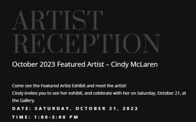 Artist Reception – This Saturday!